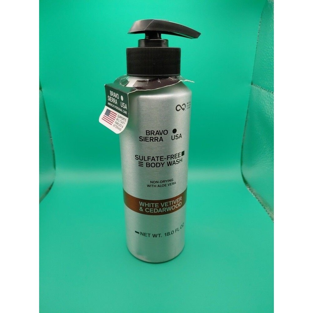 Bravo Sierra USA SULFATE FREE Body Wash White Vetiver & Cedarwood 18 oz